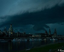 Dresden vor dem Unwetter Unwetter über Dreseden