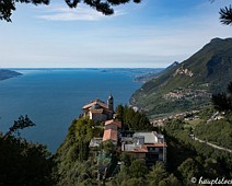 Gardasee 1 Monte Castello Blick auf Madonna di Montecastello und den südlichen Gardasee