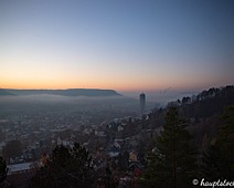 Blick auf Jena Blick über die Innenstadt im Herbstnebel